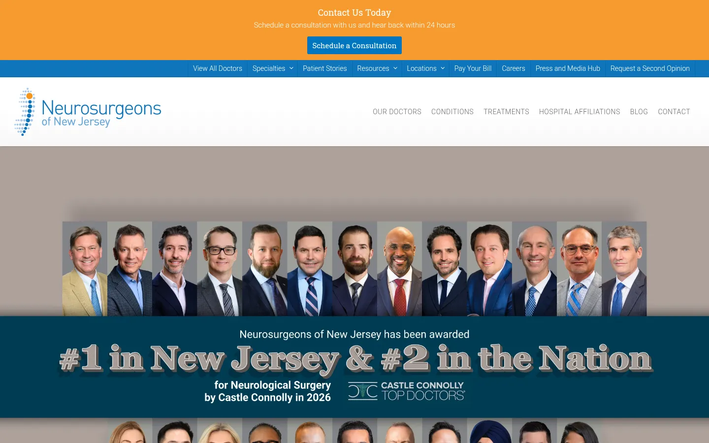 Zrzut ekranu: Neurosurgeons of New Jersey