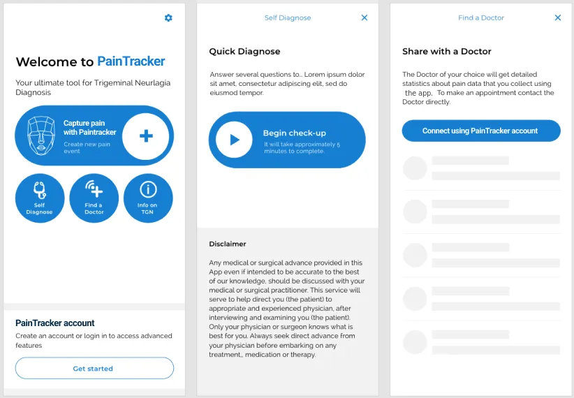 Zrzut ekranu: Pain Tracker