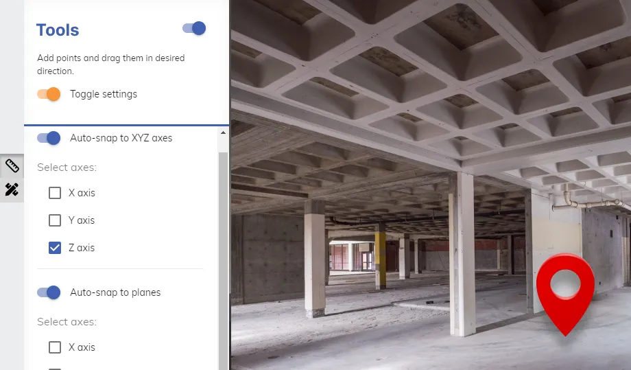 Zrzut ekranu: Przeglądarka rekonstrukcji 3D